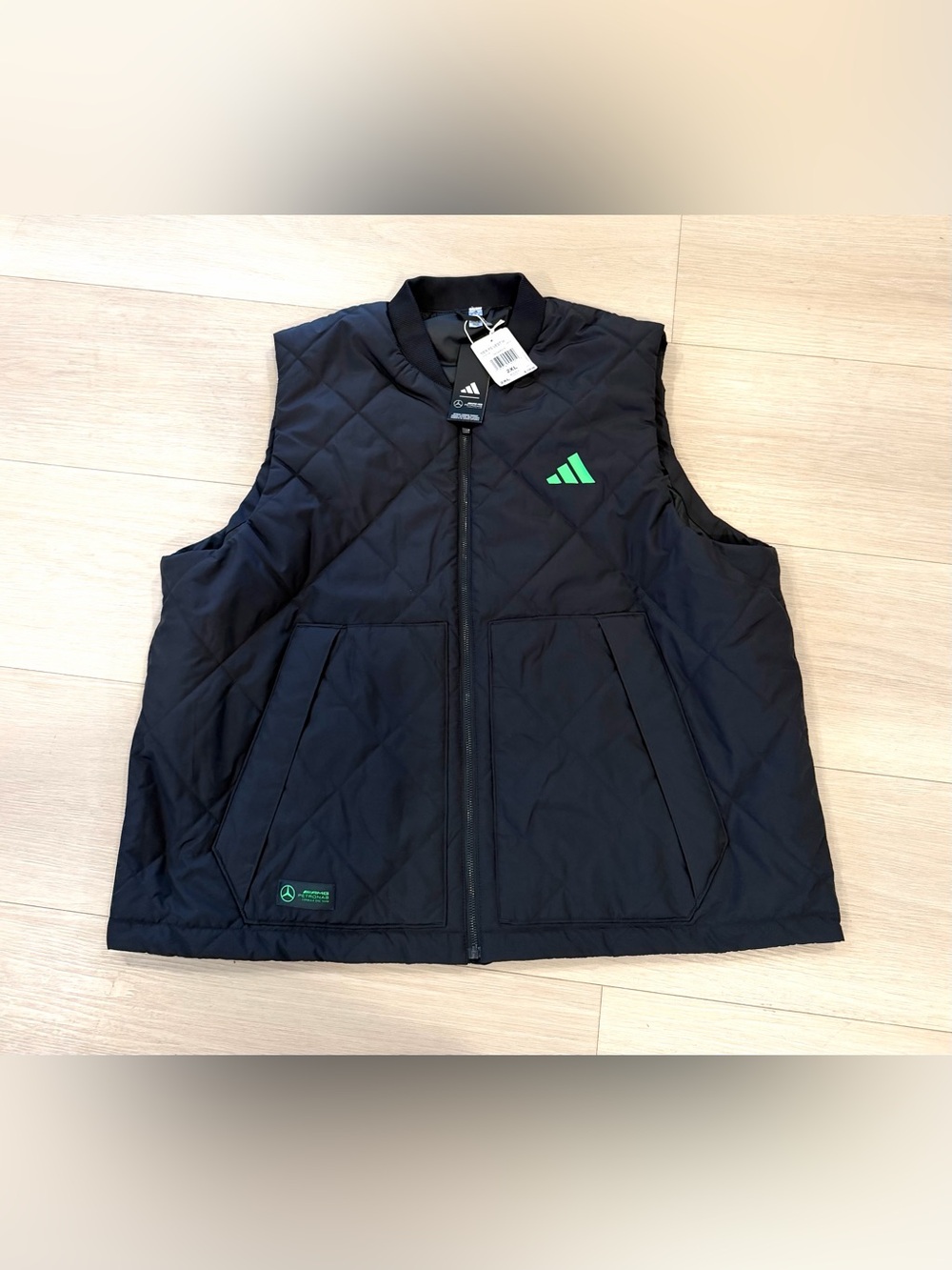 Adidas Mercedes-AMG Petronas F1 Team Premium Black Race Vest JX8773 Mens 2XL